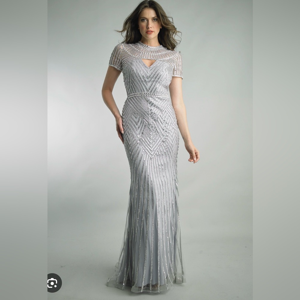Black Label Elegant Gray Dress